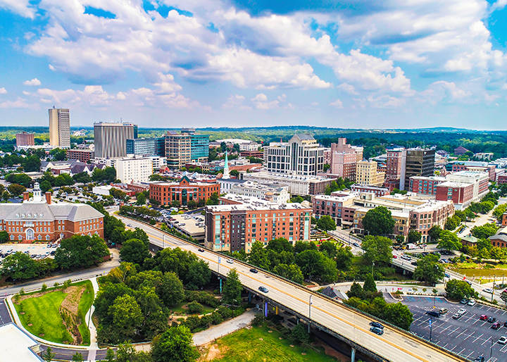 Downtown Greenville, South Carolina, United States Skyline – REI INK